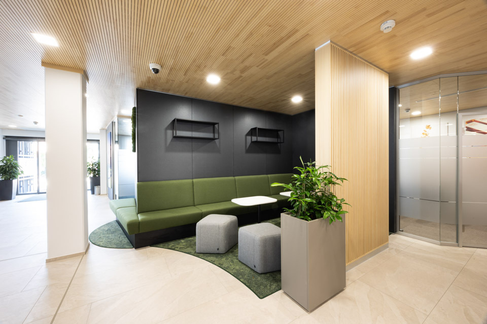 Volksbank Muellheim Wandverkleidung Akustik Lounge